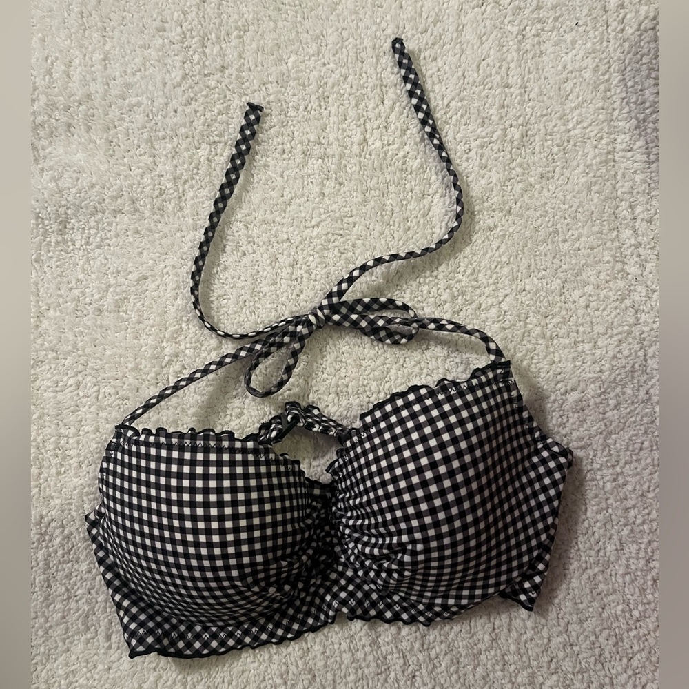 Plaid Bikini Top